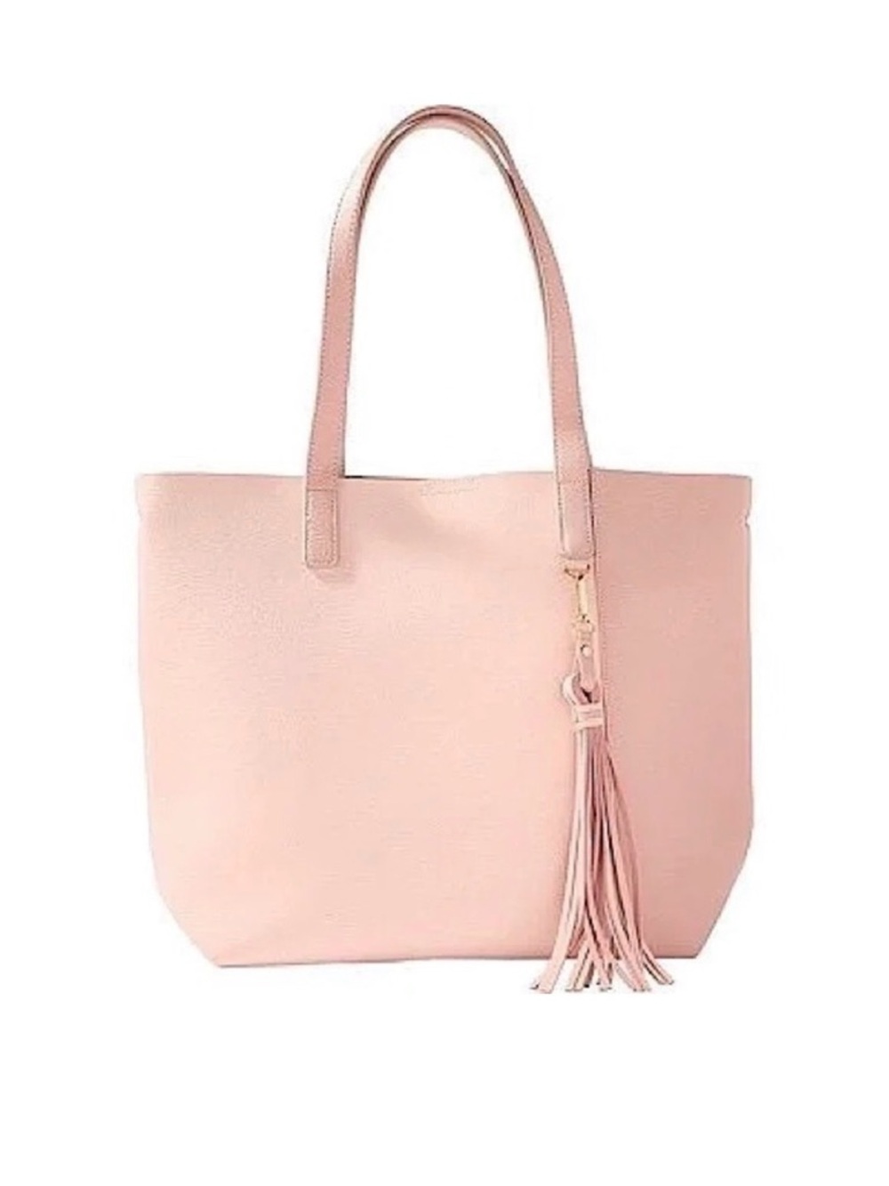 Classic Women's Tote Bag in Light Pink with Tassel